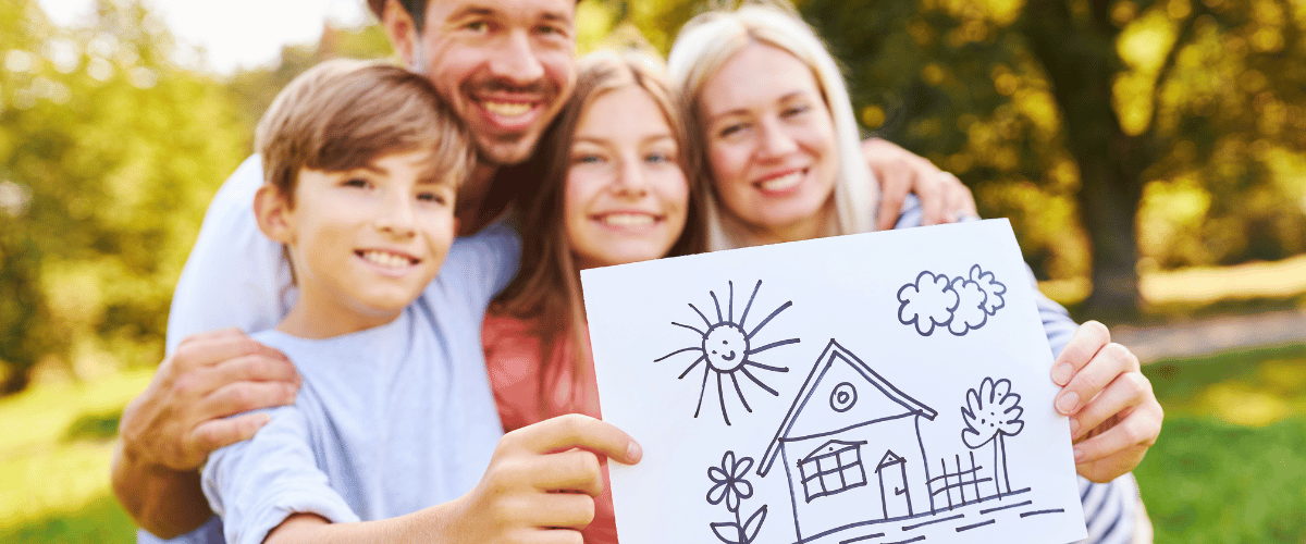 happy family dream home