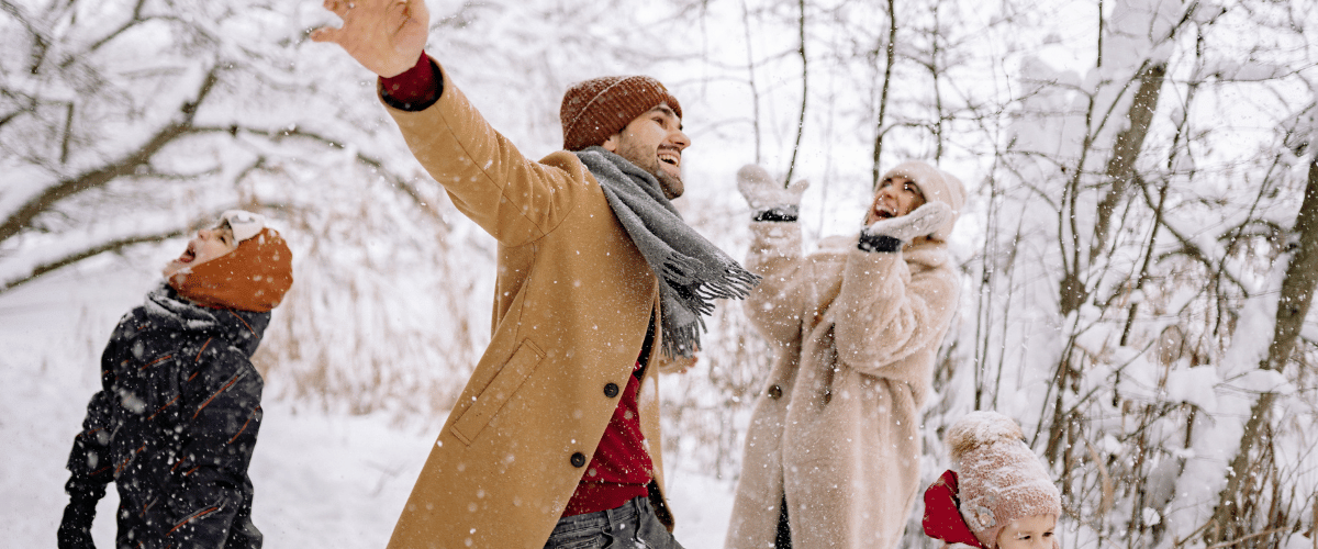 family snow fall